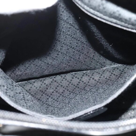 GUCCI Bamboo Hand Bag Nylon 2way Black Silver 000 2040 0538 Auth SW805 - Picture 13 of 16